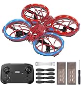Spider Mini Drone for Kids with 3 Lighting Effects 2 Batteries, RC Helicopter with Altitude Hold,...