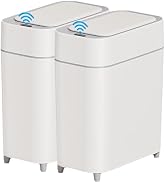 2-Pack - Bathroom Trash Can Automatic Touchless - 2 Gallon Slim Motion Sensor Garbage Can - Waste...
