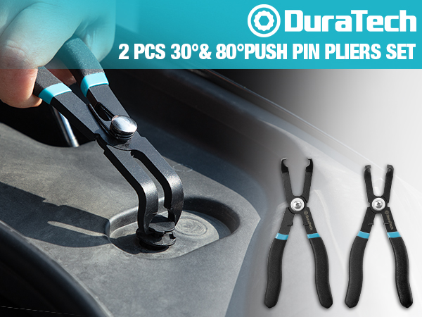 2 PC 30° &amp; 80° Push Pin Pliers Set-2