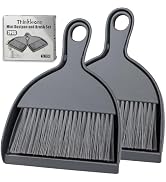 THINKLEARN 2PCS Small Dust Pan and Brush Set, Mini Broom and Dustpan Set, Compact and Hand Broom ...