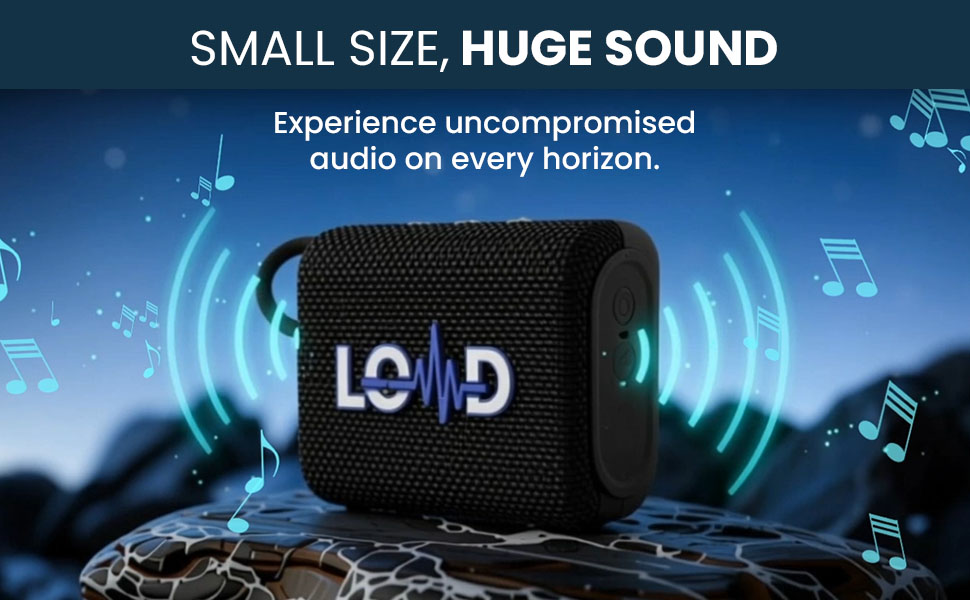 Waterproof Bluetooth Speaker – Portable Wireless Speaker with 800mAh Battery, 5 Hours of Playtime