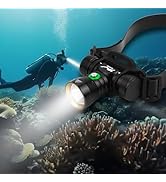 WINDFIRE Dive Light Diving Headlamp, IPX8 Waterproof Flashlight, Super Bight Underwater Lights, 3...