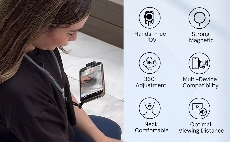 Magnetic Phone Chest Mount for Indoor/Outdoor