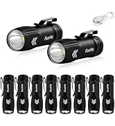 KunHe Small Rechargeable Flashlights 10 Pack Bulk USB-C Mini High Lumens Flashlight Clip Portable...