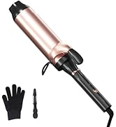 Hahahope Professional Two Inch Curling Iron with Clamp - Large Barrel Curling Wand for Long Hair,...