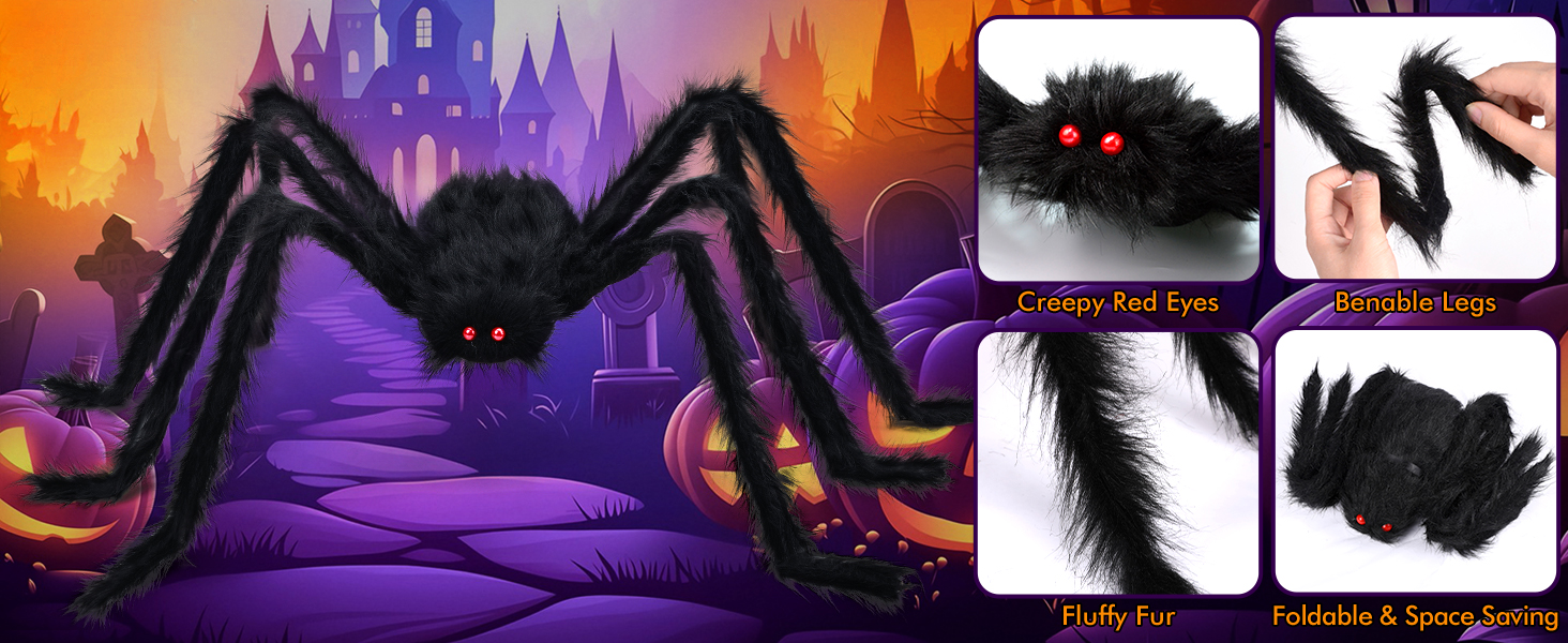 vivid spider decorations
