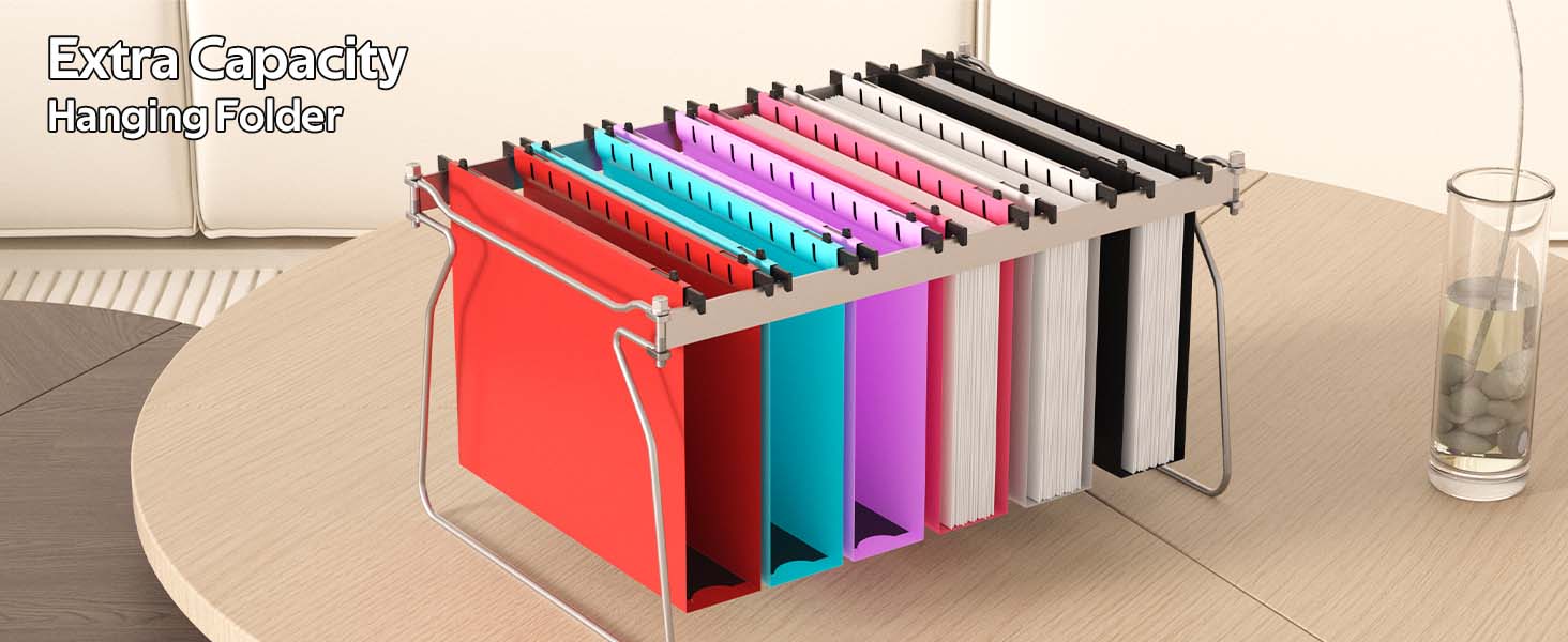 Hinging file folders letter size