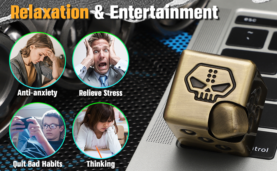 Fidget Spinner for Kids Adults, Metal Infinity Cube, Transformable Anti-Anxiety Focusing Cube