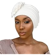 Bohend Women Turban Flower Headband Elastic Cap Pre-Tied Scarf Bonnet Beanie Headwrap Hats