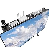WALI TV Top Shelf, Adjustable Monitor Shelf with 2 Storage Boxes, Stitchable Floating TV Stand Ho...