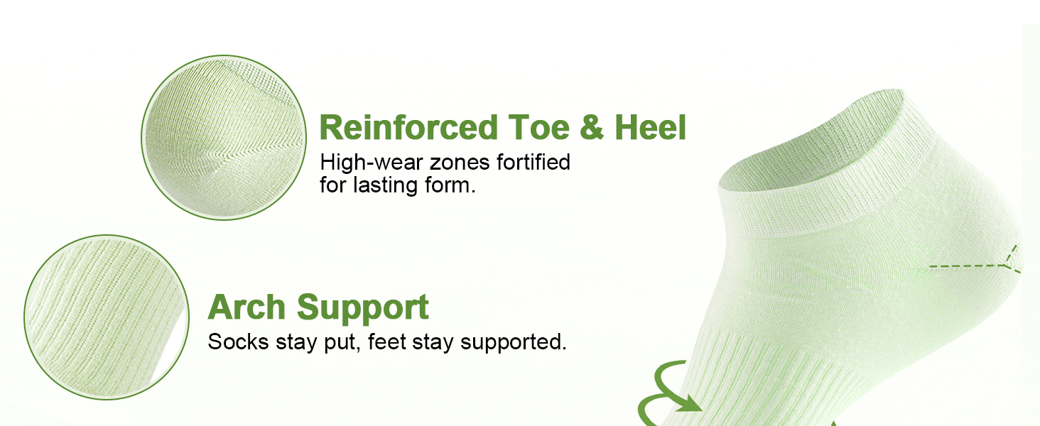 These seamless socks for women reduce friction and irritation with a smooth toe.