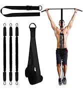 Pull Up Assistance Bands, 225 LBS Heavy Duty Resistance Bands with Feet Rest, Height Adjustable E...
