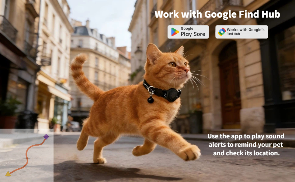 Pet Tracker,GPS Collar for Cats