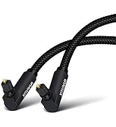 VANAUX [New Version]90 Degree Optical Audio Cable Digital Toslink S/PDIF Optic Cord Male to Male ...
