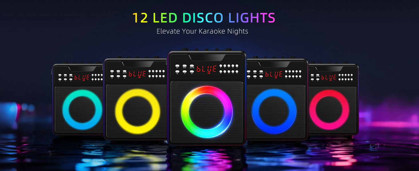kareokee machine with bluetooth and wireless microphone for adults