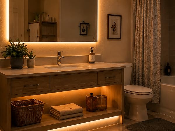 Warm White Motion Sensor LED Strip Lights
