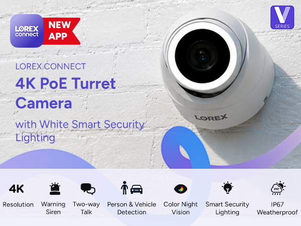 Lorex Connect 4K Wired PoE Turret Camera