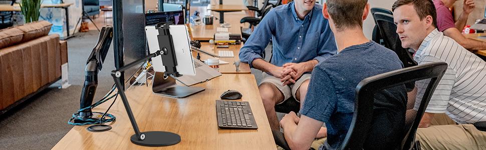 Inifispce long arm adjustable tablet stand in the office