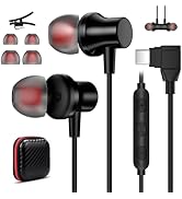 Jelanry USB C Earbuds Wired Headphones with Mic for iPhone 16 15 iPad Air Pro, Elbow Magnetic in-...