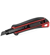 HAUTMEC 9mm Precision Utility Knife, Soft Grip Snap-off Box Cutter, Retractable 9mm Multi-Purpose...