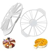 UBANU 2 Types Cake Portion Marker, Round Cake Marker Divider with Double Sided Slices for Equal P...