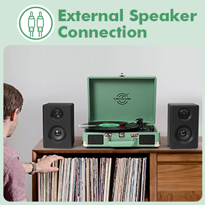 record player with speakers