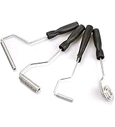 Fiberglass Roller Tools Kit, 4Pcs Bubble Paddle Tool Fiberglass Resin Laminating Roller Set for T...