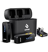 UDFINE Wireless Lavalier Microphone with Charging Case, Dual Lapel Mics for iPhone Android iPad L...