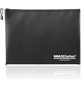 MAXSafes 14.7”x 11.1” Fireproof Document Bags, 5200°F Waterproof and Fireproof Money Bag with Zip...