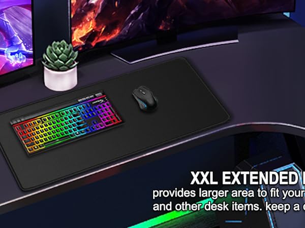 Large Gaming Mouse Pad, 31.5x15.7x0.12 inc