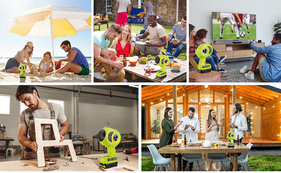 Widely use as party speaker, travel speaker, job site speaker, outdoor speaker, golf speaker