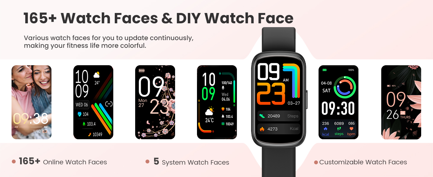 android smart watch with 165+ watch face