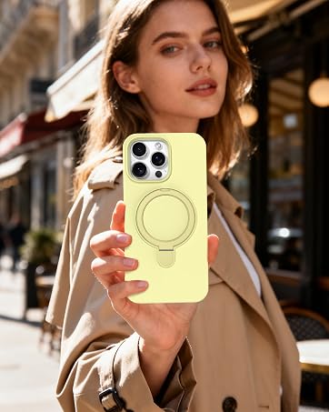 Yellow Magnetic Invisible Stand Phone Case