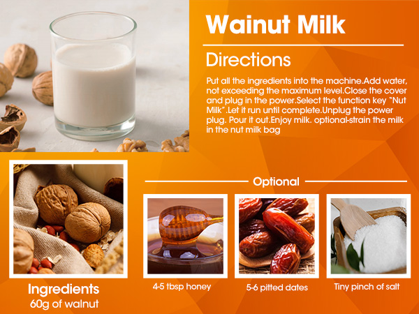 nut milk maker machine recipes