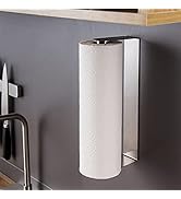 ZUNTO Paper Towel Holder Under Cabinet Self Adhesive Paper Towel Rack (No Drilling), Stainless St...