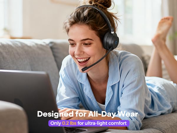 wireless headset with mic for work