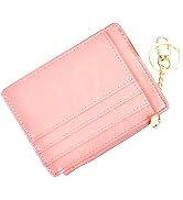 woogwin Womens Slim RFID Credit Card Holder Mini Front Pocket Wallet Coin Purse Keychain