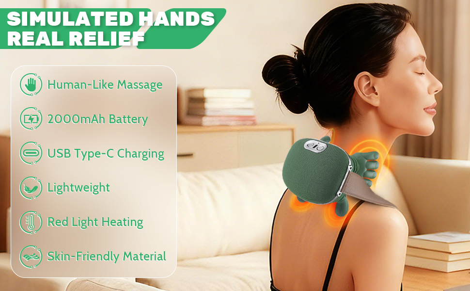 hands free neck and shoulder massager