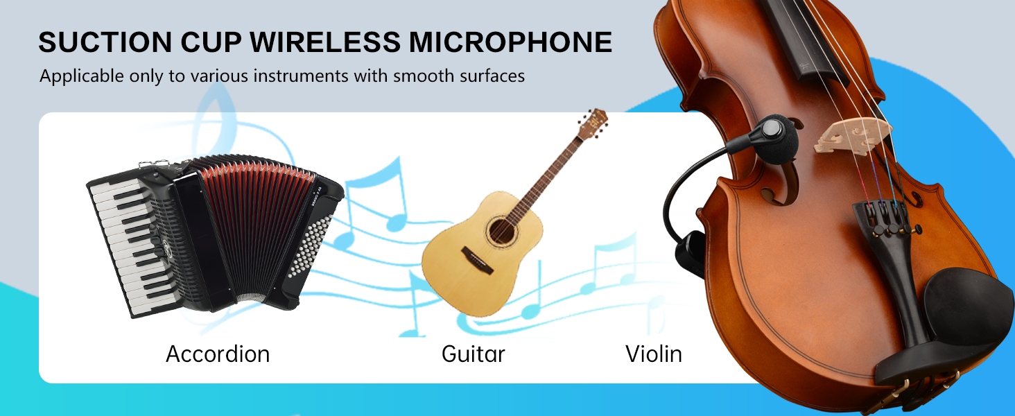 Suction cup wireless microphone