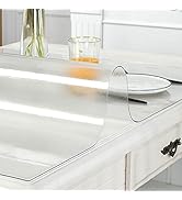 Deep Dream 1.5mm Frosted Table Cover, 14×24 Inch Frosted Desk Cover, Rectangular Vinyl Desk Pad, ...