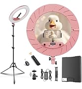 18 Inch Ring Light Kit, 55W6700k Dimmable LED Light, Tripod Stand, Remote Controller,Box,CRI95,Bl...