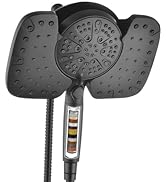 INAVAMZ Black Shower Heads with Handheld Spray Combo 2.5GPM: 10” Rainfall Shower Head &amp; Detachabl...
