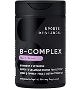 Sports Research Vitamin B-Complex - Full Spectrum of B Vitamins with Methylated B12 &amp; Folate - G...