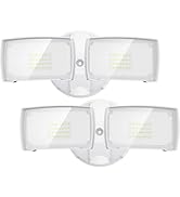 LEPOWER 2 Pack 28W LED Flood Light Outdoor, 3000LM LED Security Light with 2 Adjustable Heads, Sw...