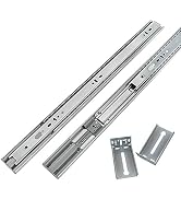LONTAN 1 Pair 22 Inch Side Mount Soft Close Drawer Slides 3 FOLD Full Extension Drawer Glides - 4...