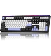 Aula H108 Wireless Mechanical Keyboard, Hot Swappable Silent Keyboard, Full Size Keyboard with Nu...