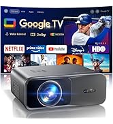 [Official Google TV]Smart-Outdoor-Projector 4K Supported, Home Theater Projector with Wi-Fi 6 &amp; B...