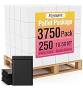 Fuxury Black Bubble Mailers 10.5x16" Padded Envelopes 3750Pack Bulk Strong Adhesion Full Pallet o...