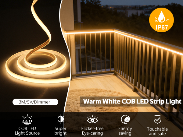 waterproof cob led strip