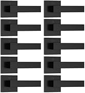 Estmoon 10 Pack Matte Black Dummy Door Handles, Non-Turning Decorative Door Handles for Closets F...